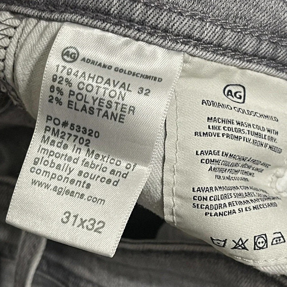 AG Adriano Goldschmied Everett Slim Straight Stretch Jeans Size 31x32 - Picture 7 of 9